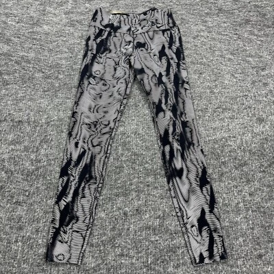 Nike Pants Womens Small Medium Black White Striped Dri Fit Yoga Fitness Training - Image 1 of 4