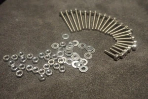 PHONO CARTRIDGE HEADSHELL STAINLESS SCREW SET 72 VITI INOX TESTINA GIRADISCHI - Imagen 1 de 1