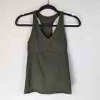 Fabletics Olive Green V-Neck On-the-Go Built-In Tank Size XS