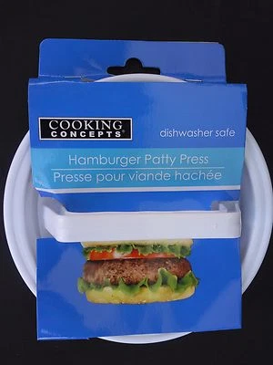 HAMBURGER PATTY PRESS 4" x 0.8" Patties Dishwasher Safe - Image 1 of 4