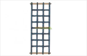 Playground Rope Scramble Net with Dowels 220cm x 90cm Cubby Climbing Equipment - Picture 1 of 3