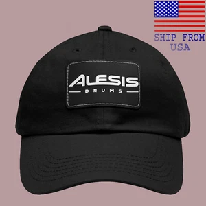 Sombrero de papá negro Alesis Drums con parche de cuero - Imagen 1 de 2
