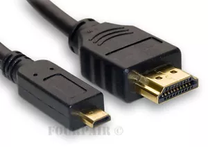 Cavo Micro HDMI 10 piedi Alta Velocità Convertitore Maschio 4K GoPro HERO 9 8 7 6 5 4 Nero - Foto 1 di 1