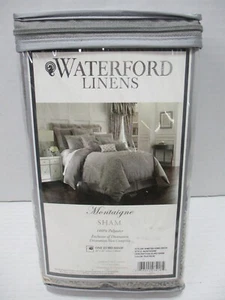 Waterford Linens Euro Sham Gray Montaigne Platinum 26X26 Polyester One Sham New - Picture 1 of 10
