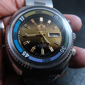 New Japan Orient Crystal 48741 Movt Daydate Automatic Men Watch - Picture 1 of 18