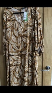 Dress 18 Brown White Black BN - Picture 1 of 4