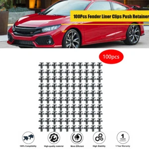 100X Fender Liner Clips Push Retainer Fit For Honda Civic Accord Acura Integra - Foto 1 di 9