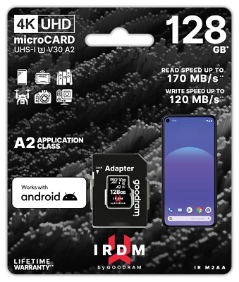 GOODRAM sd speicherkarte v30 card 64GB 128GB 256GB micro SD SDXC 4k UHS-I U3 A2 170MB/s