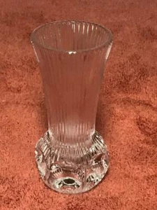 HERMOSO JARRÓN DE CRISTAL ACANALADO, 4 3/4" ESTILO MUY RARO - Imagen 1 de 1