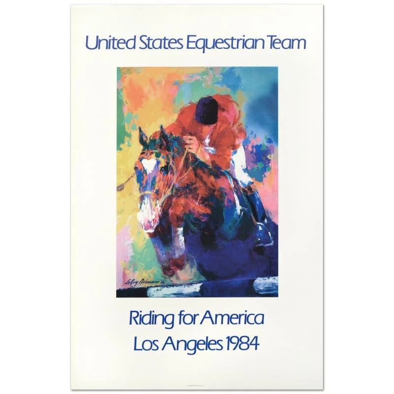 Póster artístico coleccionable "Riding for America" de LeRoy Neiman (1921-2012) Foto 1 de 2