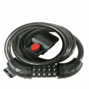 47" Bicicleta Bicicleta Antirrobo Seguridad Cable Bloqueo Cadena de 5 Dígitos Contraseña Nuevo - Imagen 1 de 9