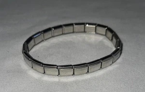 Puzzle Collection Link Bracelet Stainless Steel No Charms Stretch - Picture 1 of 8