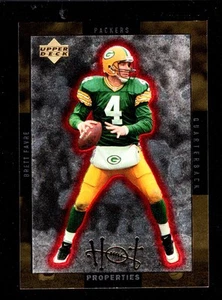 Tarjeta 1996 UD Hot Properties Gold Brett Favre Packers Rick Mirer Seahawks # HT-4 - Imagen 1 de 2