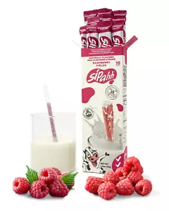 Sipahh Strohhalme mit Milcharoma. 10 pflanzliche Strohhalme. HIMBEERFELDER. - Bild 1 von 9
