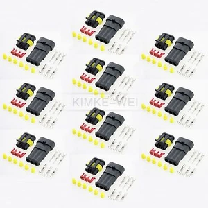 10x Superseal 3-polig Stecker Steckverbinder Wasserdicht für Auto KFZ Boot - Picture 1 of 1