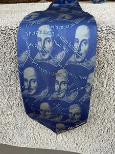 Fox & Chave Mens Silk Tie** Shakespeare Theme. Made In England 🏴 - Picture 1 of 12