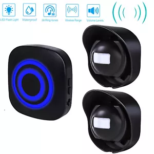 Home Wireless Motion Sensor Alarm 1 Receiver 2 Transmitters 200m Long Range D2J2 - Picture 1 of 11