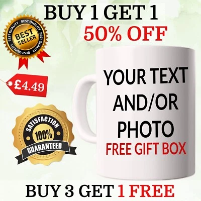 Personalised Mug Custom Image Photo Text Design Mothers day Name Birthday Gift