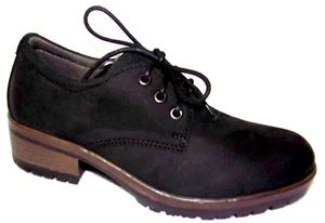 EASTLAND RUTH BLACK FULL GRAIN LEATHER WOMEN'S OXFORDS LACE UP SHOES 6 M - Picture 1 of 5