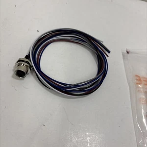 M12 Cable 5 Pin Female Panel Mount A Code Socket Connector with 3.28ft Pigtail - Picture 1 of 5