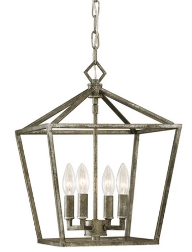 Millennium  3234-AS  Ritner Antique Silver 4 Light 12" Wide Taper Candle Pendant - Image 1 of 1