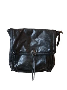 The SAK Black Leather Tote Satchel Purse Medium Size Good Condition Bag Biker - Picture 1 of 20