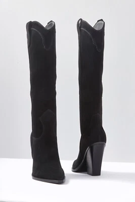  Botas hasta la rodilla Marc Fisher LTD Nalita Western de gamuza talla 5,5 $289 *78 nuevas   Foto 1 de 4