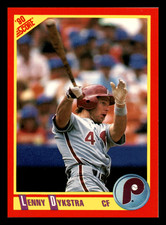 1990 Score Lenny Dykstra  Philadelphia Phillies #427 Centered Mint