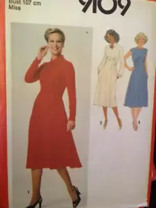 Simplicity Sewing Pattern 9109 Misses Dresses Size 14 Vintage - Picture 1 of 2