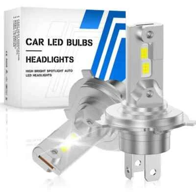 2 PIEZAS LED Faros Bombilla Sin Ventilador H4 6000k Lámpara Destacada Coche LED Headlamo Bombilla Foto 1 de 4