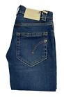 DONDUP Women's Jeans Low Waist Dark with Button P065 DS011D GLASS Made IN Italy