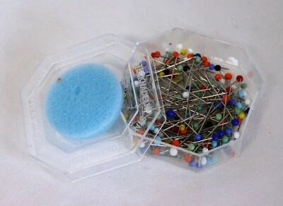 TELLISWELT Glaskopf Stecknadeln Stahl Top Qualität 20g zirka 160 Stück