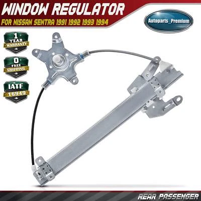 Regulador ventana manual trasero derecho para Nissan Sentra 1991 1992 1993 1994 manual Foto 1 de 4