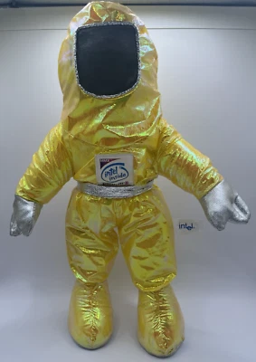 1997 Intel Pentium II MMX 13” Metallic Yellow Bunny People Doll  New Tag - Image 1 of 4