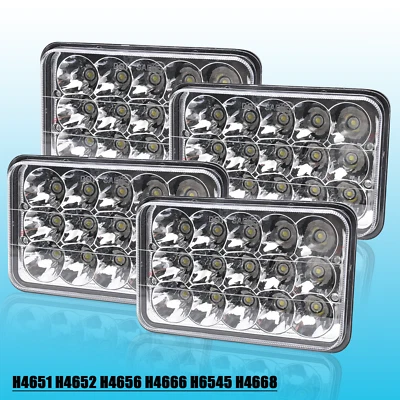 Faros LED 4X6 4 piezas haz alto para camioneta Chevrolet K5 Blazer C10 C20 Camaro Foto 1 de 4