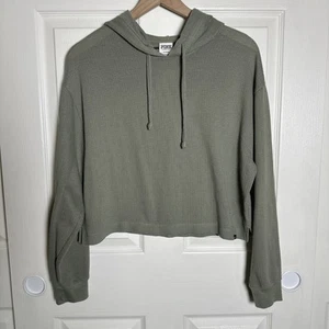 PINK Victoria's Secret Mesh Cropped Hoodie Oberteil Olivgrün Medium Logo Active - Bild 1 von 11