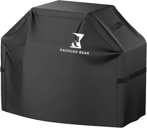 Black Grill Cover,BBQ Cover for Outdoor Grill, 58 Inch – 210D-61, BLACK - Picture 1 of 6