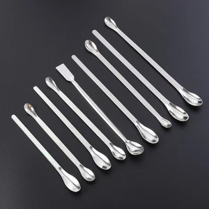9PCSspoons /Set Stainless Steel Lab Mixing Sampling Spatulas for - Picture 1 of 12