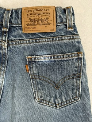 Pantalones de mezclilla vintage Levi’s talla 10 regular pierna recta 100 % algodón lengüeta naranja Foto 1 de 4