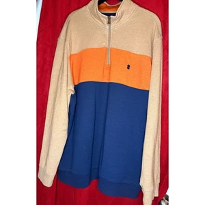 IZOD Advantage Quarter Zip Pullover Herren XL Color Block Sweater - Bild 1 von 4