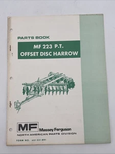 Massey Ferguson MF 223 P.T. Offset Disc Harrow Parts Book Form No. 651 531 M91 - Picture 1 of 5