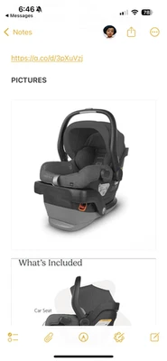 Asiento de coche infantil UPPAbaby Mesa V2 con base SmartSecure Greyson carbón PESTILLO Foto 1 de 4