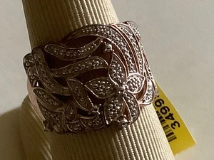 D'Joy Sterlingsilber vergoldet Blume Kunst Ring Größe 7,75 - Bild 1 von 5