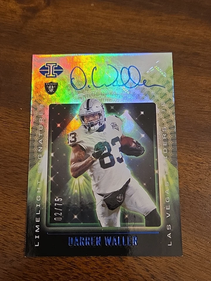 2021 Illusions Limelight Signatures Blue Foil Darren Waller Auto/75 - Image 1 of 4