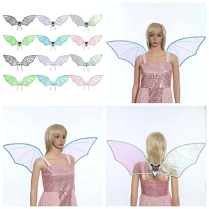 Women Girls Bat Devil Wings Role Play Witch Wing Christmas Cosplay Props 1Pcs - Photo 1/57