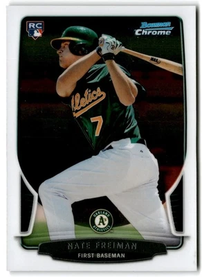 2013 Bowman Chrome Nate Freiman #202 Oakland Athletics Baseball Card - Image 1 of 2