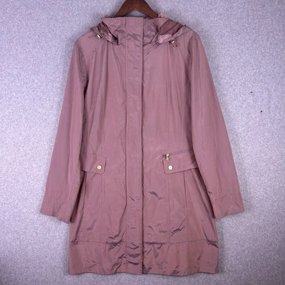 Chaqueta de Lluvia Cole Haan Signature Para Mujer X-Grande Rosa Malva Embalable Ligera Foto 1 de 4