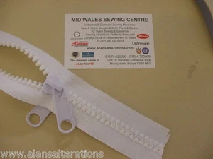 1.5 Metre WHITE No10 XXX HEAVY DUTY REVERSABLE VISLON ZIP (Metre and a half) - Picture 1 of 1