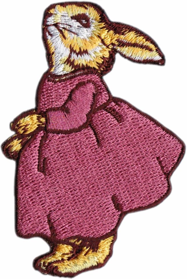 Patch - Bunny Dress Rabbit Vintage Children 1950s Embroidered Iron On #16266 New - Image 1 of 1