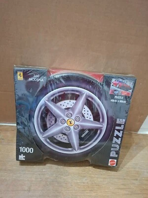 Nuovo Puzzle Ferrari Red Modena 360 Tire Tin Car Mattel Vintage 1000 Pezzi - Immagine 1 di 4